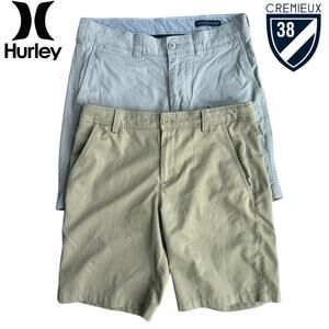 Hurley Daniel Cremieux 29 Boys Shorts Bundle uniform khaki youth large YL blue